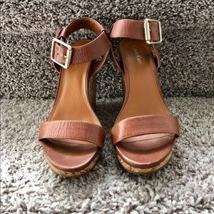 Tan cork wedge Calvin Klein size 6